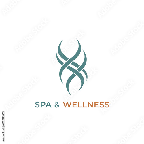 Spa and Wellness Logo Design Concept with Abstract Shapes