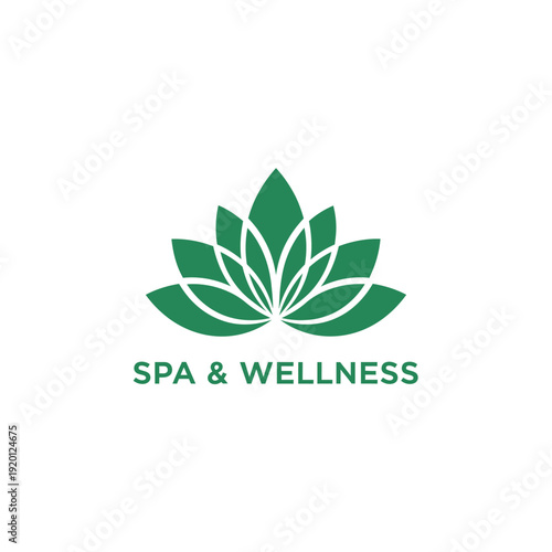 Serene Lotus Illustration Representing Spa and Wellness Concept