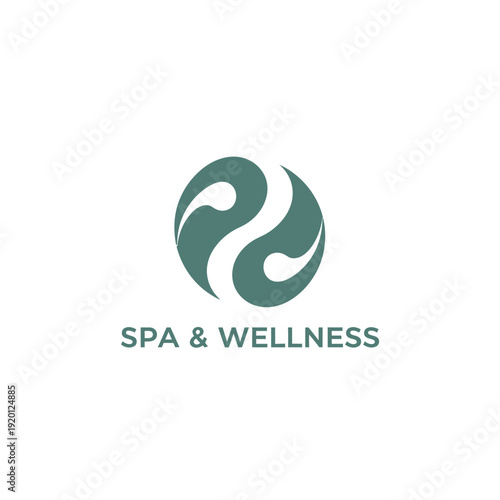 Serene Spa Logo Illustration Featuring Calming Elements and Soothing Design
