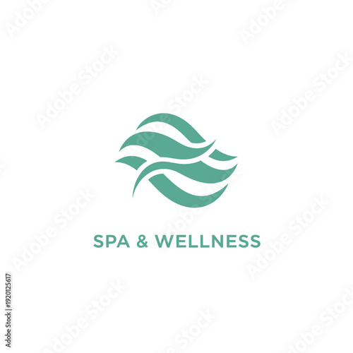 Serene Spa and Wellness Center Logo Emblem Representing Relaxation