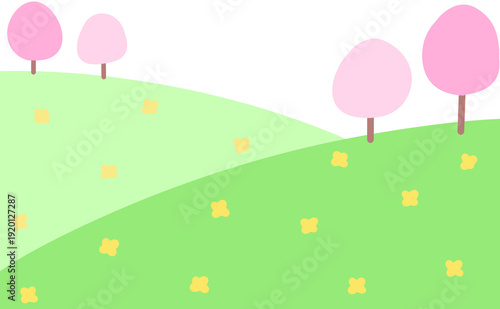 Spring illust calligraphy