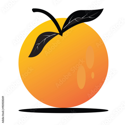 Freshly Drawn Citrus Delight: A vibrant illustration of a ripe orange, rendered with meticulous detail, embodying freshness and the essence of nature's bounty.