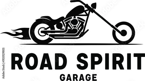 Minimalist Nostalgic classic motorcycle logo emblem design on white background vector illustration