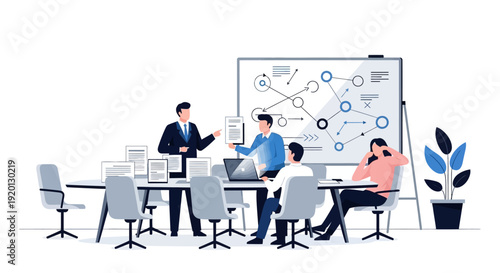 Business Meeting Strategy Discussion Boardroom Presentation.