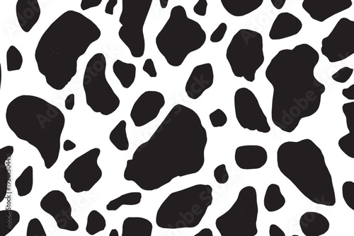 Dalmatian dog or cow-like organic animal spots pattern vector illustration