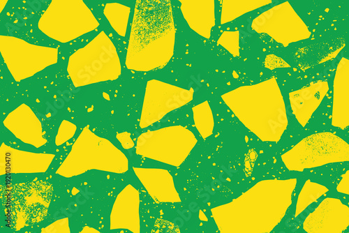 Mosaic pattern, terrazzo floor texture, scattered rough stone fragments of various sizes vector illustration