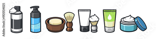 Collection of shaving and skincare products for a clean and smooth shave