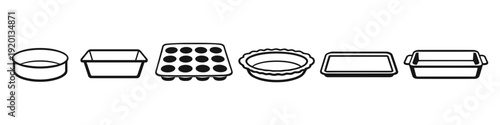 Collection of various baking pans and trays for culinary creations