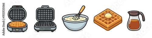 Waffle making process: ingredients, equipment, and finished product