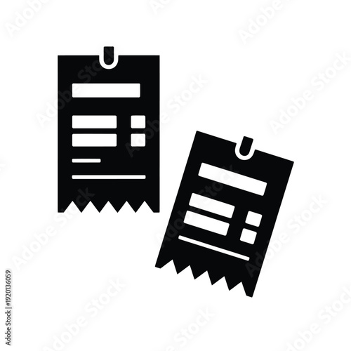 Two black ticket stubs depicted in a simple graphic illustration