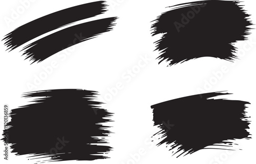 brushstroke abstract ink brush mark for print web poster and packaging