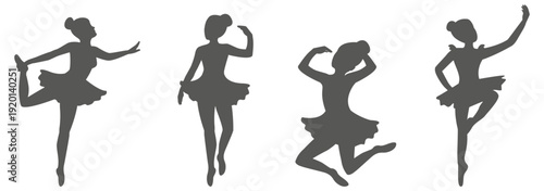 Ballet dance performance silhouette collection