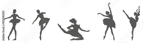 Ballet dance performance silhouette collection
