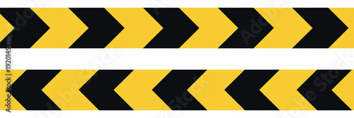 Yellow and Black Caution Tape with Directional Arrows featuring high-visibility warning patterns and safety barrier designs, perfect for marking construction zones, directing traffic, and highlighting