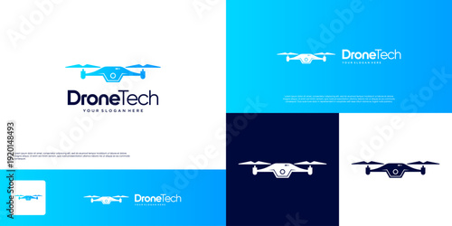 video technology, remote control, aerial photography, vector design illustration.