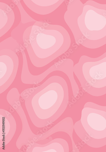 Abstract pink layered background design with organic shapes and a soft, smooth appearance