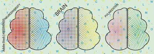 Neuro Brain Sticker Pack | Neurodiversity, Brain & Polarization