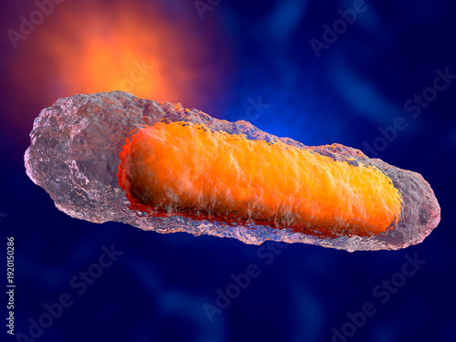 3D rendered illustration of a generic bacteria