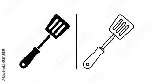 Two silicone spatulas isolated on white background for cooking utensils Vector