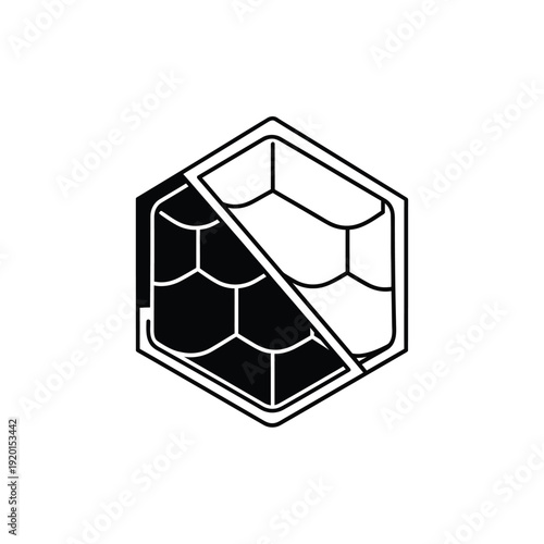 Roof Tile Hexagon Geometric Abstract Icon