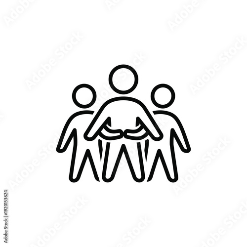 Collaborative team demonstrating unity and support