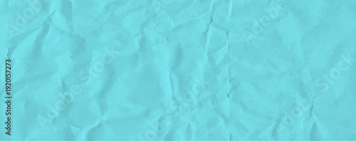 Light navi blue wrinkled paper background vector features worn crumpled texture. Teel color wrinkle crumple effect for art fabric empty collage abstract sheet designs. Craft sky bg