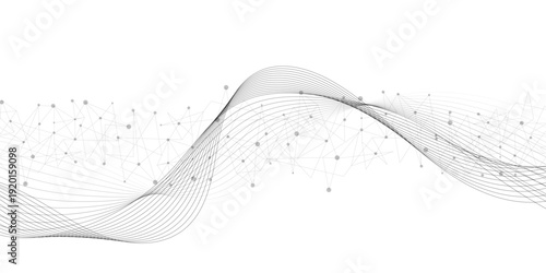 Abstract tech network connection dots. Digital technology and big data analysis background. .Global network connection banner design template. Internet connection network high digital technology 