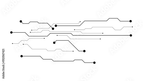 Quadro su tela Abstract microelectronics circuit board
