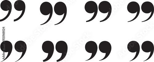 Quotation mark symbols quote punctuation black