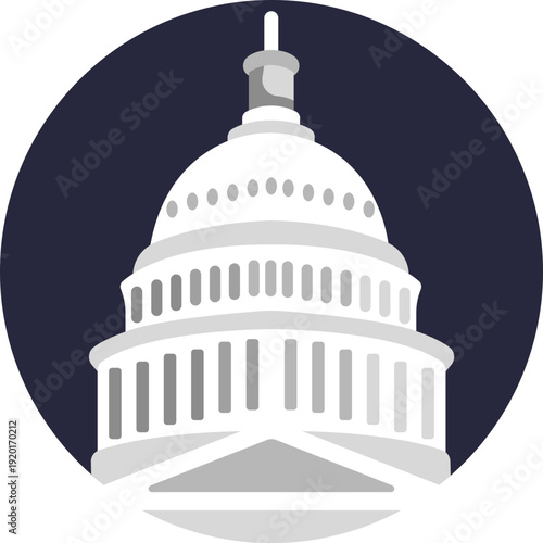The Capitol represents the U.S. government, where laws are made and national decisions are taken.