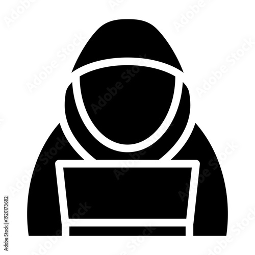 Hacker Vector Glyph Icon Design