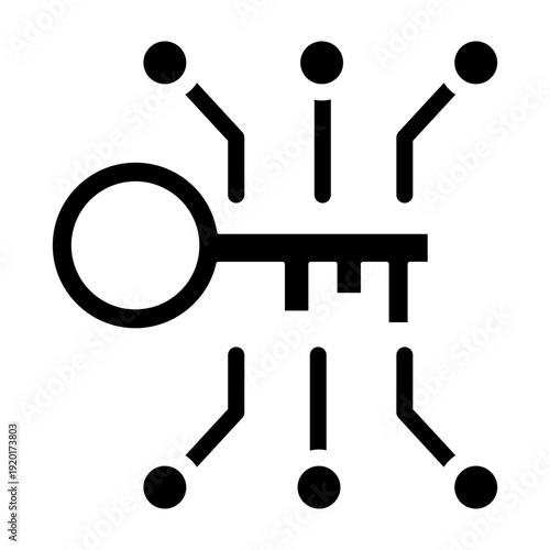Encryption Vector Glyph Icon Design