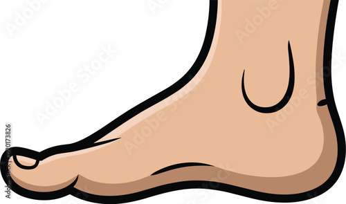 People foot vector on white background.