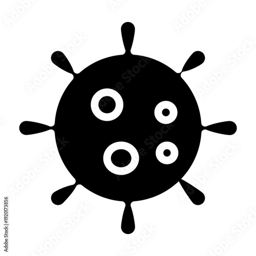 Virus Vector Glyph Icon Design