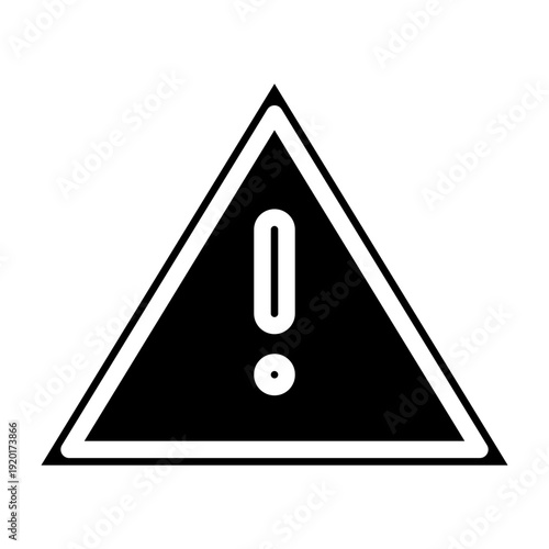 Warning Vector Glyph Icon Design
