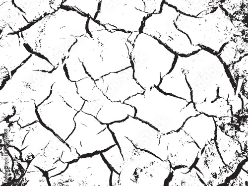 Cracked and dried surface resembling parched earth or aged leather