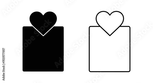 Minimalist heart icon design: simple love symbol for modern graphics and branding Vector