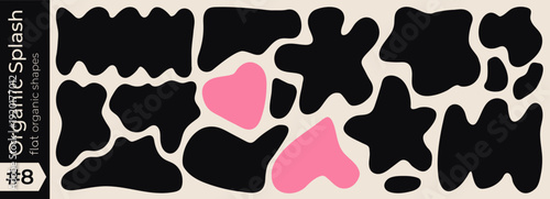 Shape frame blob with oval doodle organic for rectangle text box. Wavy amoeba curvy with heart cloud abstract for wave drawn irregular. Hand background shape with line oval form for doodle.