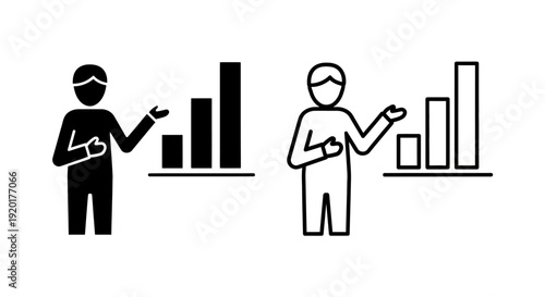 Business people discussing graphs and charts, business meeting concept Vector
