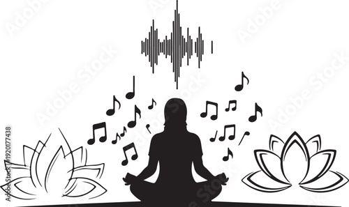 Silhouette of various people in different poses and activities