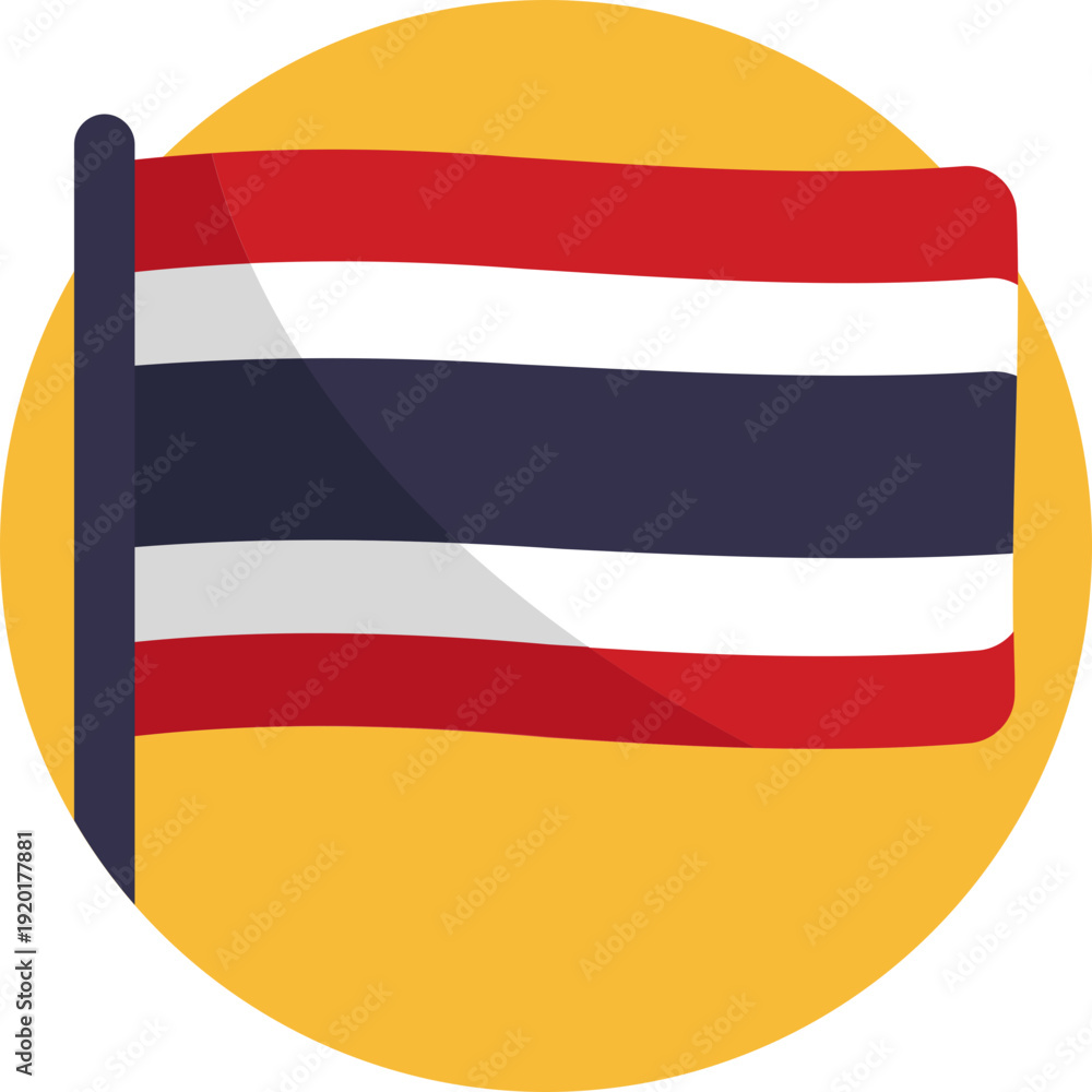 Obraz premium Represents Thailand as a country, used to indicate Thai language, location, or regional settings.