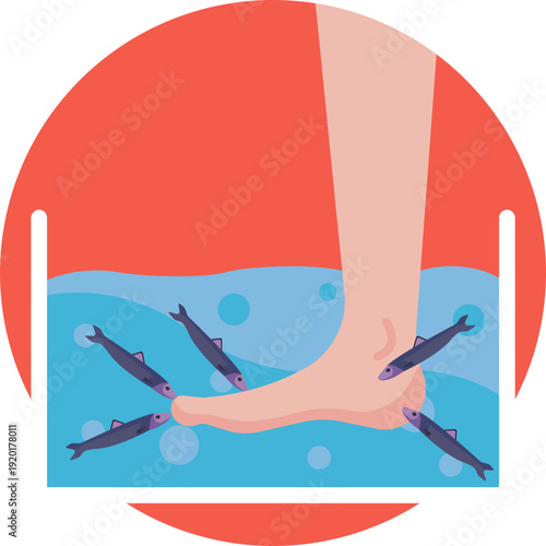 A traditional Thai spa treatment where small fish gently exfoliate your feet in a water tank.