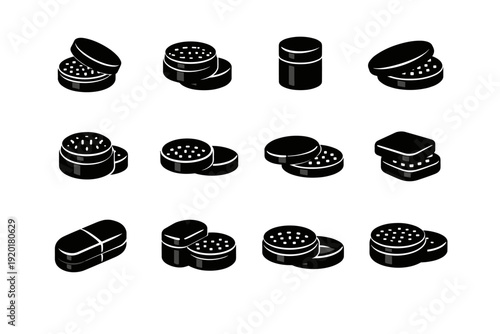 Generation simple image size icon minimal small compact grinder travel vector carry