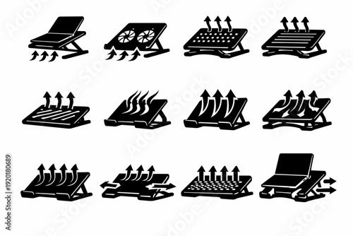 Support generation prevention image vector arrows direction system concept icon airflow simple