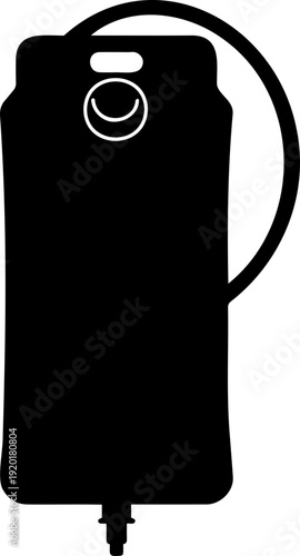 A minimalist vector graphic of a portable power bank with a cable