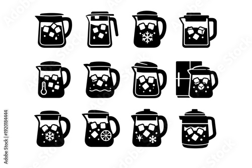 Drink summer icon hydration simple tool container generation cold vector design chilled