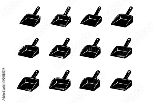 Image trash vector material simple flexible generation cleanup body everyday scoop icon