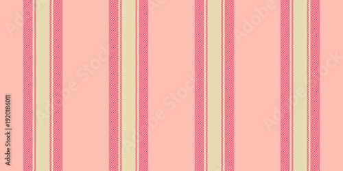 Reel fabric background vector, cosy seamless vertical pattern. Close up texture textile stripe lines in light and red colors.
