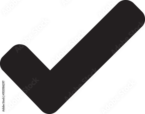 Black checkmark tick symbol correct