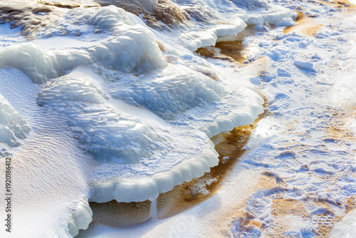 Winter coastal landscape of the frozen Baltic sea